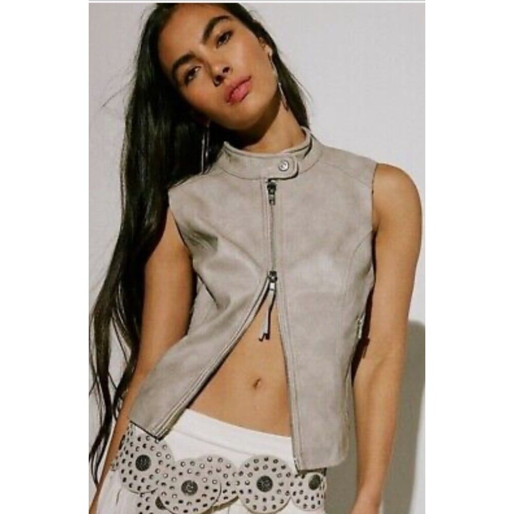 Free People We The Free Sweeney Vegan Leather Vest